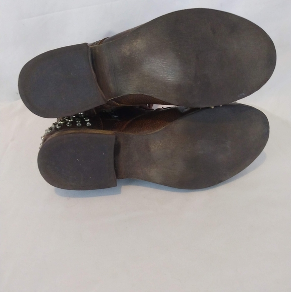 Steve Madden Brown Leather Studded Boots - Picture 13 of 13